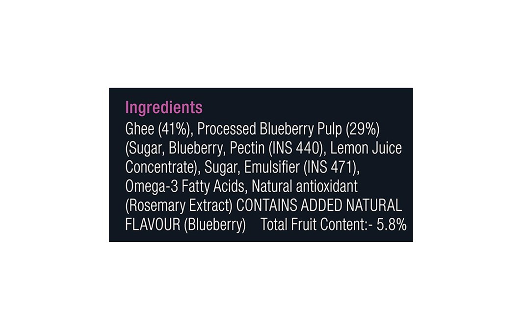 Epigamia Spreads ghee meets blueberry   Plastic Jar  250 grams